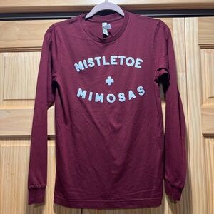 NWOT Mistletoe and Mimosas shirt